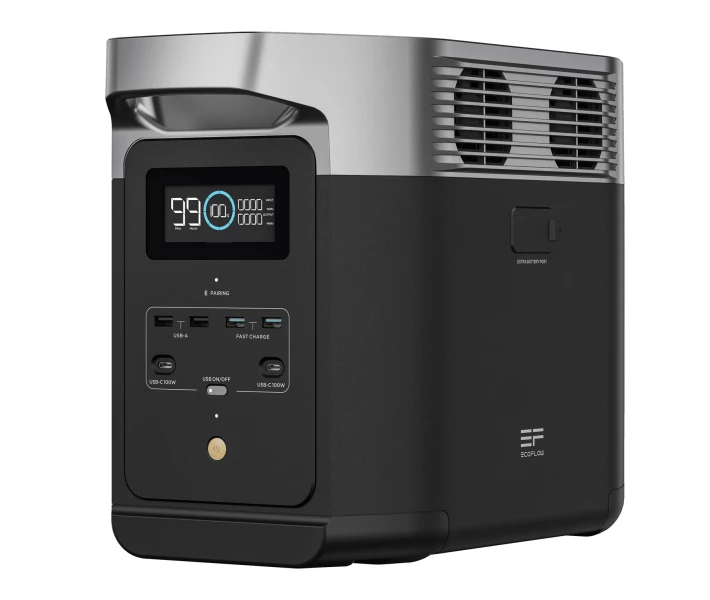 Фото - зарядную станцию Зарядная станция EcoFlow DELTA 2 / 1800 Вт / 1024 Вт/год / LiFePO4 (ZMR330-EU)