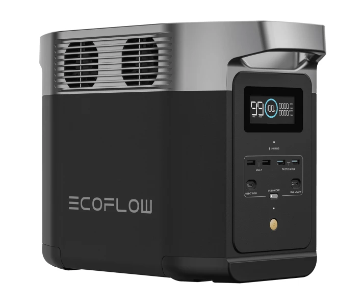 Фото - зарядную станцию Зарядная станция EcoFlow DELTA 2 / 1800 Вт / 1024 Вт/год / LiFePO4 (ZMR330-EU)