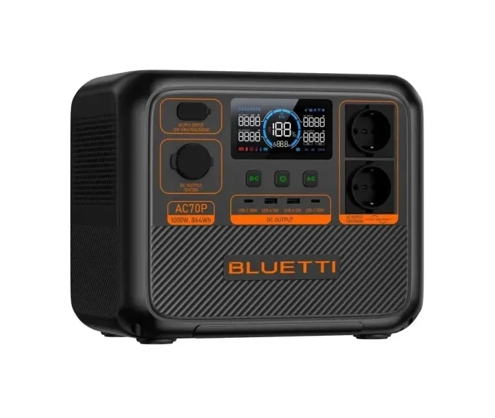 Фото - зарядную станцию Зарядная станция Bluetti AC70P / 1000 Вт / 864 Вт⋅ч