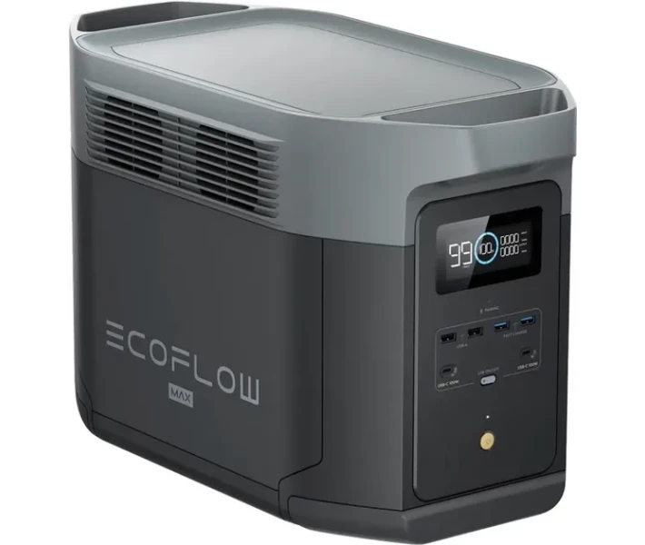 Фото - зарядную станцию Зарядная станция EcoFlow DELTA 2 Max / 2400 Вт / 2048 Вт/ч / LiFePO4 (EFDELTA2Max-EU)