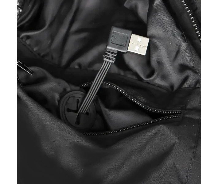 Фото - куртку мужскую Куртка мужская с подогревом от повербанка USB M09-4 Black 5XL 4 зоны подогрева для туризма