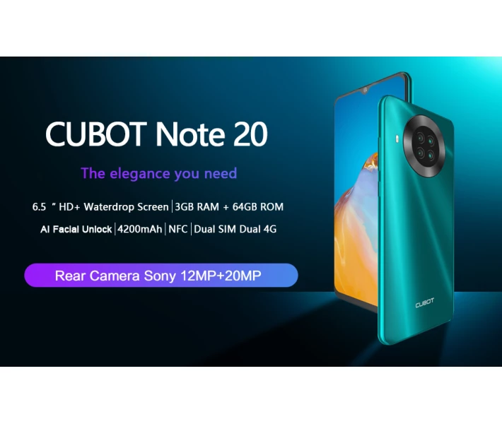 Фото - смартфон и мобильный телефон Смартфон Cubot Note 20 3/64GB (Black) [64623]