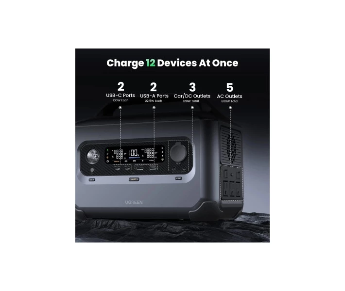 Фото - зарядную станцию Зарядная станция Ugreen PowerRoam 600 (GS600)