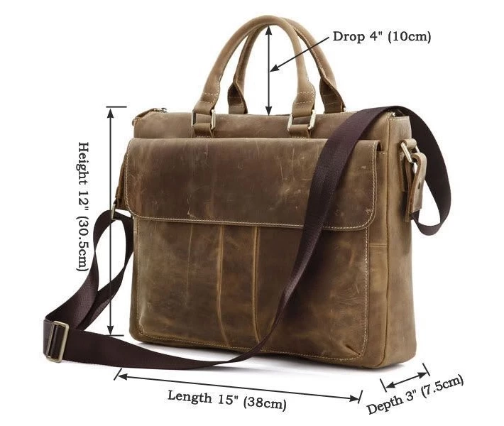 Фото - мужскую сумку Портфель Vintage 14066 Коричневый, Коричневый
