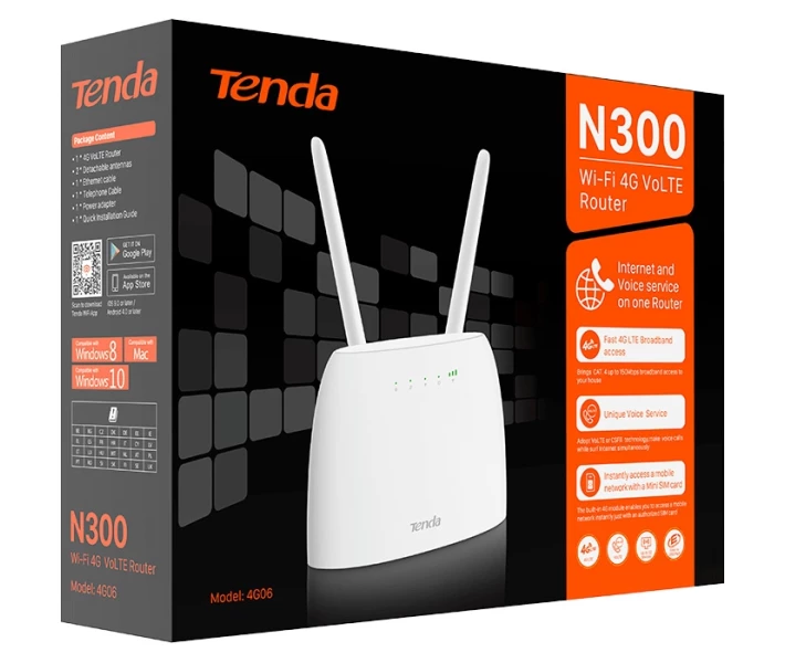 Фото - 3G/4G модем 4G модем + Wi-Fi роутер Tenda 4G06 [96392]