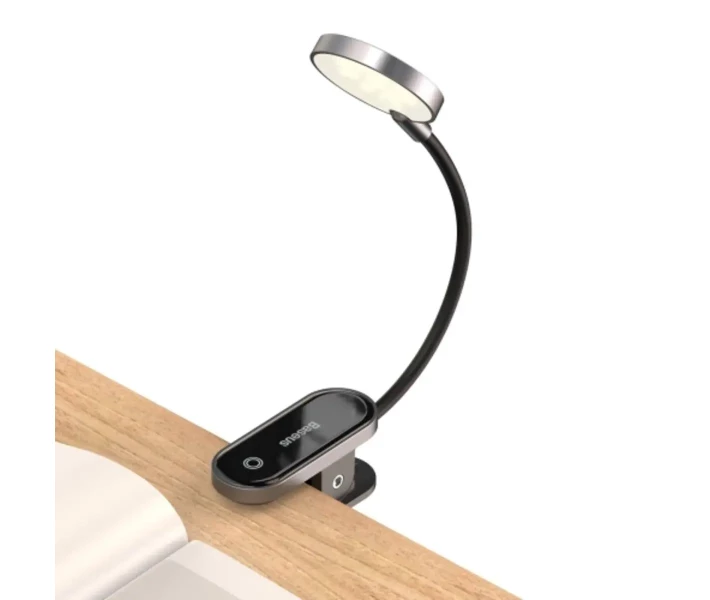 Фото - настольную лампу Лампа настольная аккумуляторная на прищепке LED Comfort Reading Mini Clip Lamp 350 мАч 4000 K Baseus Gray