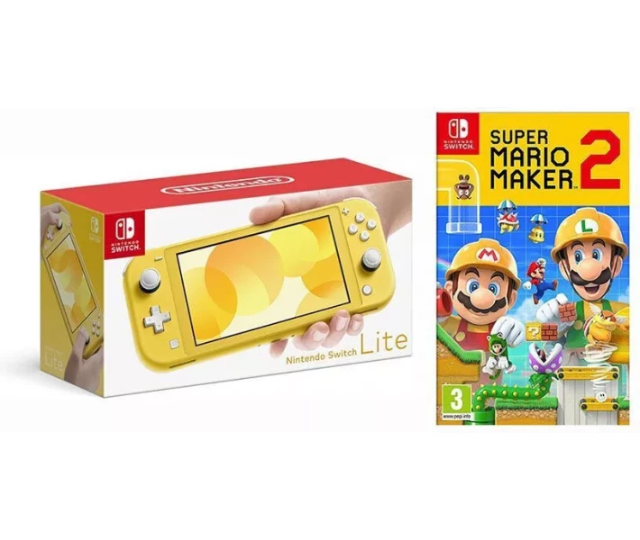 Фото - игровую консоль Игровая консоль Nintendo Switch Lite Yellow + Super Mario Maker 2
