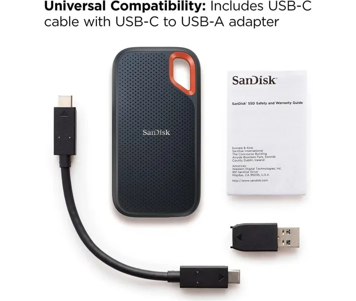 SSD накопитель SanDisk Extreme Portable V2 1 TB Black (SDSSDE61