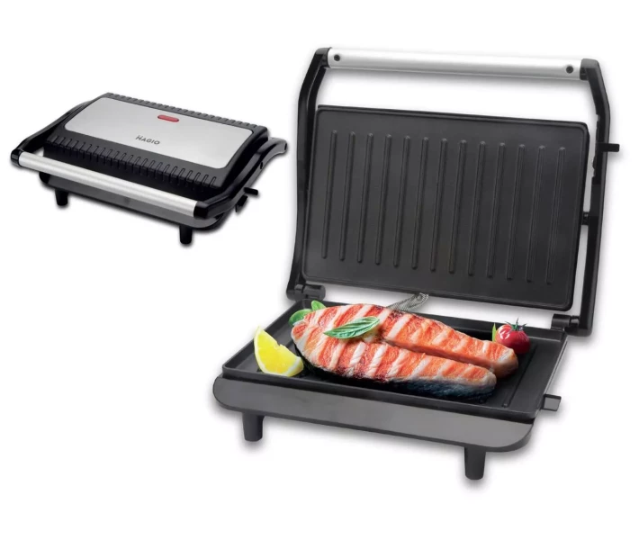 Фото - электрогриль Прижимной контактный домашний электрический гриль Magio MG-364 мультимейкер с антипригарным покрытием (11539)