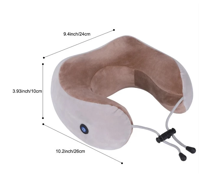 Фото - массажер Массажная подушка с вибрацией и функцией памяти U-Shaped Massage Pillow SHAKE Массажер