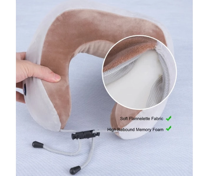 Фото - массажер Массажная подушка с вибрацией и функцией памяти U-Shaped Massage Pillow SHAKE Массажер
