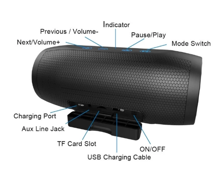 Фото - портативную колонку Беспроводная Bluetooth колонка Zealot S16 стереозвук HiFi (Черный) (160534)