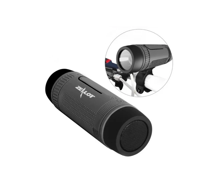 Фото - портативную колонку Беспроводная колонка Zealot S1 Bluetooth Фонарик Радио (Серый) (010515)