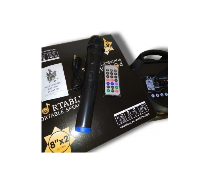 Фото - портативную колонку Колонка Big LT-2806 bluetooth + микрофон (289х281х704) XBT USB/MP3/FM/BT/TWS black (280609)