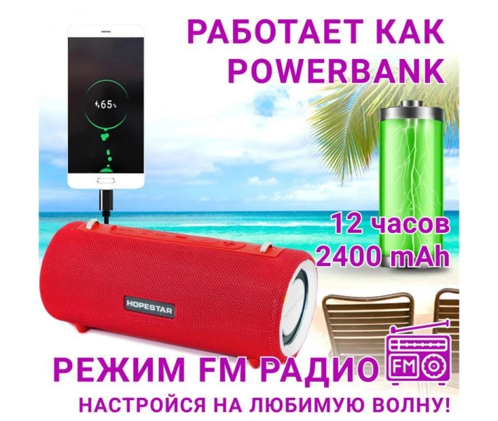 Фото - портативную колонку Беспроводная Bluetooth колонка mini speaker Hopestar H39 Power bank (99139)