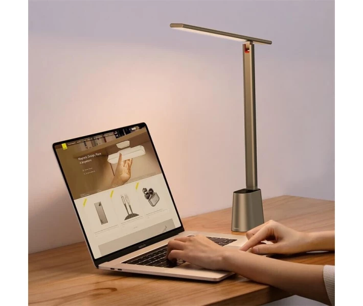 Фото - настольную лампу Лампа настольная BASEUS Rechargeable Folding Reading Desk Lamp DGZG-0G 2200мАч 5Вт grey