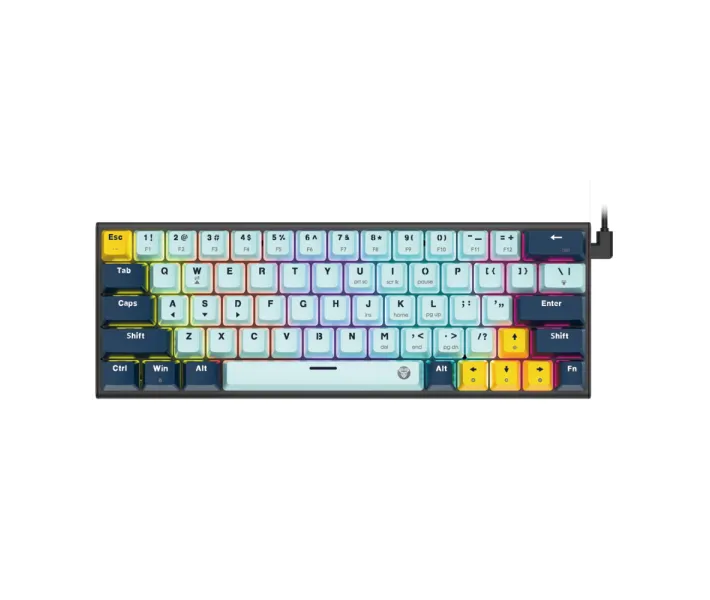 Игровая клавиатура fantech atom63 mk874v2 mizu red switch skyblue