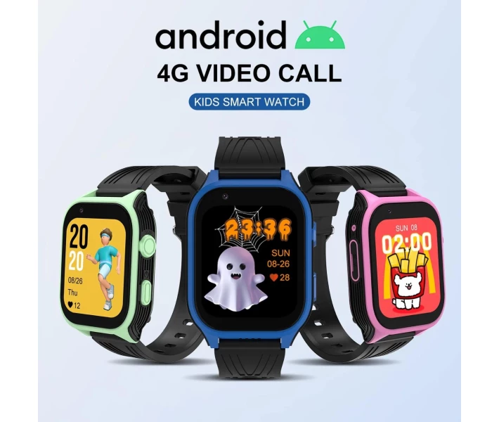 Фото - смарт-часы Детские 4G смарт часы D8M с камерой, GPS и SIM на операционной системе Android с видеозвонками, Wi-Fi, SOS, WhatsApp и 2 ремешками в комплекте Синий