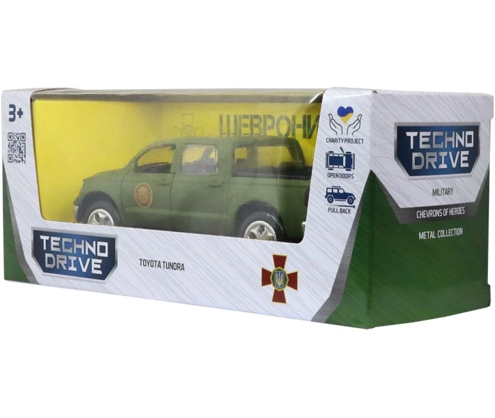 Фото - машинку, модель техники Автомодель TechnoDrive серии "Шевроны Героев" – TOYOTA TUNDRA – "НГУ" (KM60083)