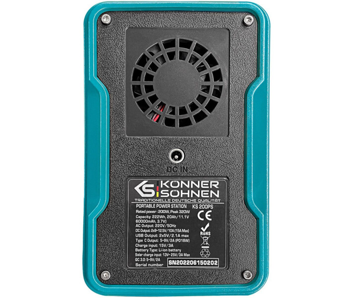 Фото - зарядную станцию Зарядная станция Konner&Sohnen KS 200PS / 200 Вт / 222 Вт⋅ч / Li-ion (KS100PS)