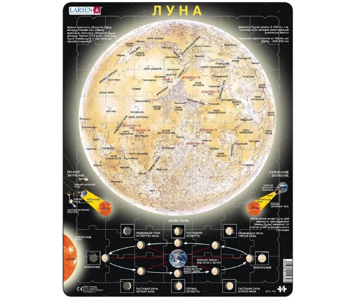 Фото - пазл Пазл рамка-вкладыш LARSEN Луна, серия МАКСИ (SS5-RU)