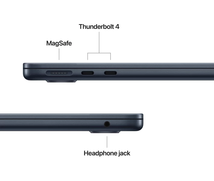 Фото - ноутбук Ноутбук Apple MacBook Air 13"M4 16/256GB 2025 (MW123) Midnight