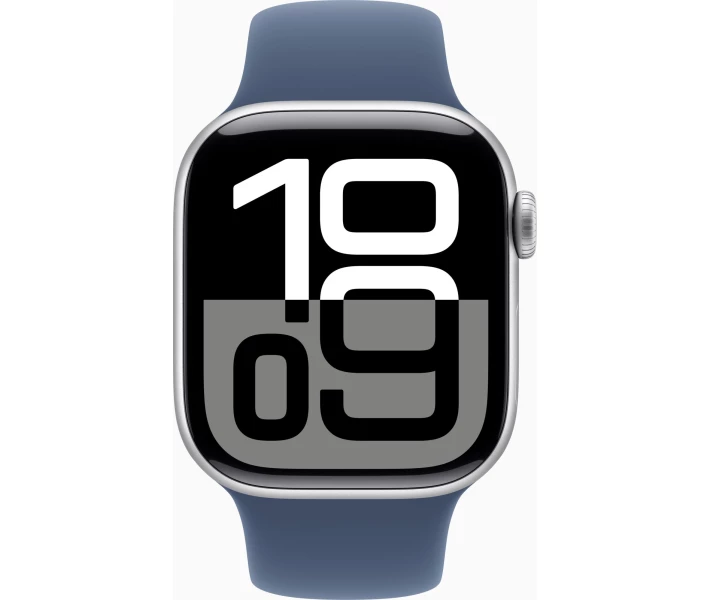 Фото - смарт-часы Apple Watch Series 10 GPS 42mm Silver Aluminium Case with Denim Sport Band - M/L (MWWC3QH/A)