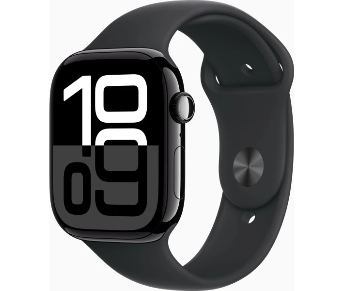 Фото - смарт-часы Apple Watch Series 10 GPS 46mm Jet Black Aluminium Case with Black Sport Band - S/M (MWWP3QH/A)