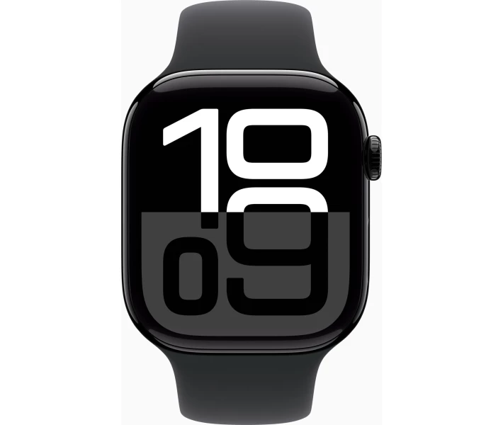 Фото - смарт-часы Apple Watch Series 10 GPS 46mm Jet Black Aluminium Case with Black Sport Band - S/M (MWWP3QH/A)