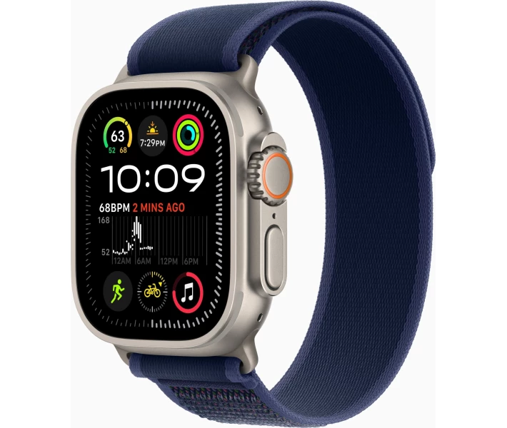 Фото - смарт-часы Apple Watch Ultra 2 GPS + Cellular 49mm Natural Titanium Case with Blue Trail Loop - M/L (MX4L3UL/A)