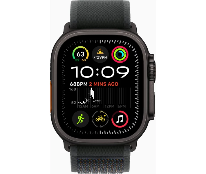 Фото - смарт-часы Apple Watch Ultra 2 GPS + Cellular 49mm Black Titan Case with Black Trail Loop - S/M (MX4U3UL/A)