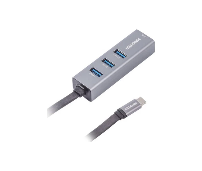 Фото - кардридер Type-C -> Ethernet Gigabit Maxxter NECH-3P-02