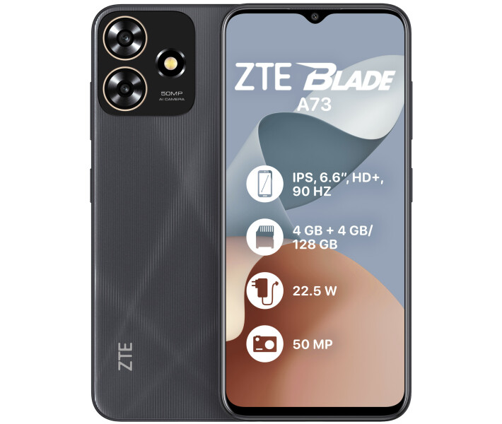 Фото - смартфон и мобильный телефон ZTE Blade A73 4/128GB Black