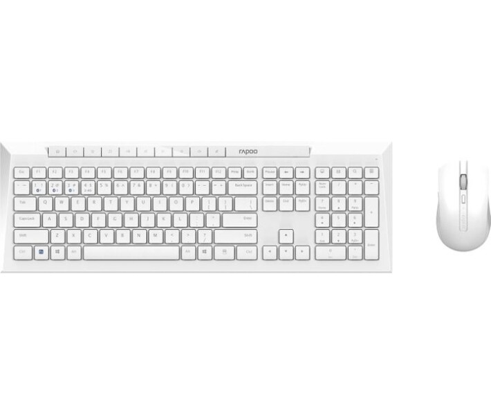 Фото - клавиатуру Комплект 2в1 Rapoo 8210M wireless white (клавиатура + мышь)