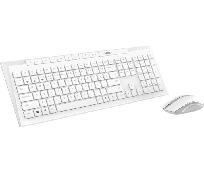 Фото - клавиатуру Комплект 2в1 Rapoo 8210M wireless white (клавиатура + мышь)