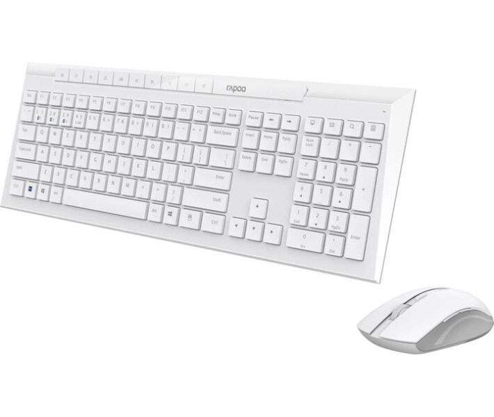 Фото - клавиатуру Комплект 2в1 Rapoo 8210M wireless white (клавиатура + мышь)
