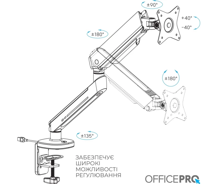 Фото - кронштейн для телевизора Настольное крепление для монитора OfficePro MA901W plus