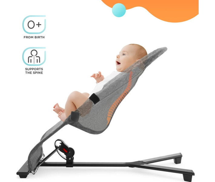Фото - шезлонг-качалку для новорожденных Шезлонг-качалка Kinderkraft Mimi Grey (KBMIMI00GRY0000)