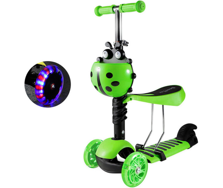 Фото - самоката Детский 3-х колесный самокат Scooter 5 в 1 FYS-2864 Green