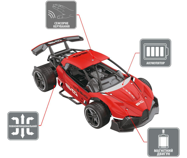 Фото - радиоуправляемую игрушку Автомобиль на радиоуправлении GESTURE SENSING и сенсорном управлении – DIZZY (красный) (SL-285RHR)