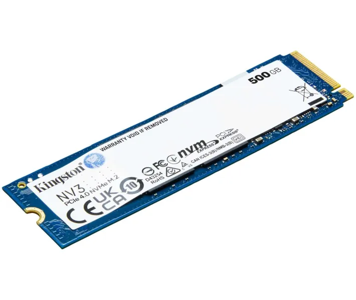 SSD-накопитель Kingston NV3 500GB M.2 2280 NVMe PCIe 4.0 x4 3D