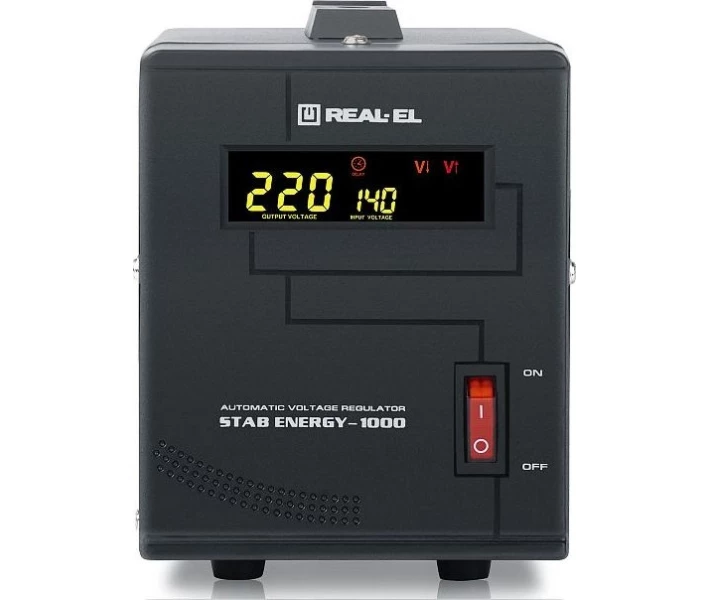 Фото - стабилизатор напряжения Стабилизатор REAL-EL Stab Energy-1000 Black