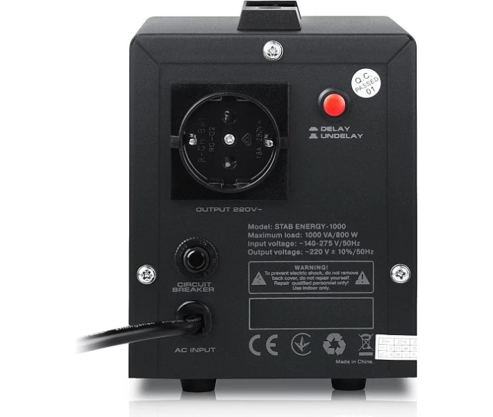 Фото - стабилизатор напряжения Стабилизатор REAL-EL Stab Energy-1000 Black