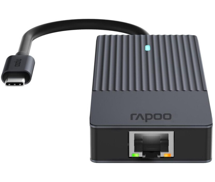 Фото - кардридер USB-C хаб Rapoo UCM-2004, 8 в 1 black