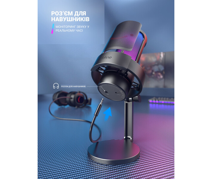 Фото - микрофон для караоке Микрофон Fifine RGB AMPLIGAME A8
