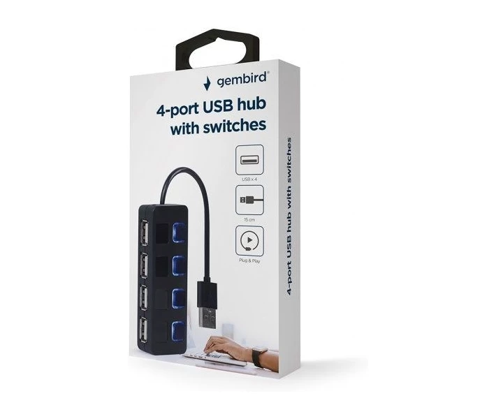 Фото - кардридер Концентратор USB2.0 Gembird UHB-U2P4-05