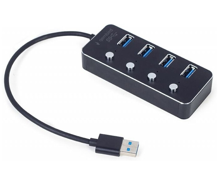 Фото - кардридер Концентратор USB3.2 Gen1 Gembird UHB-U3P4P-01