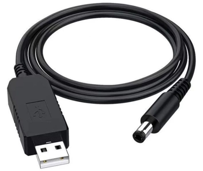 Фото - адаптер и кабель Кабель Power Boost cable USB - DC 5.5x2.1 12V 1 м черный