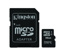 microsd карта Карта памяти Kingston microSD 16 Gb+SD (SDC4/16GB)   купить в  microsd карта