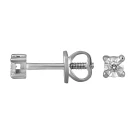 Сережки из белого золота с бриллиантами (019572)